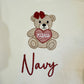 Custom Embroidered Valentine's Basket - More Colors