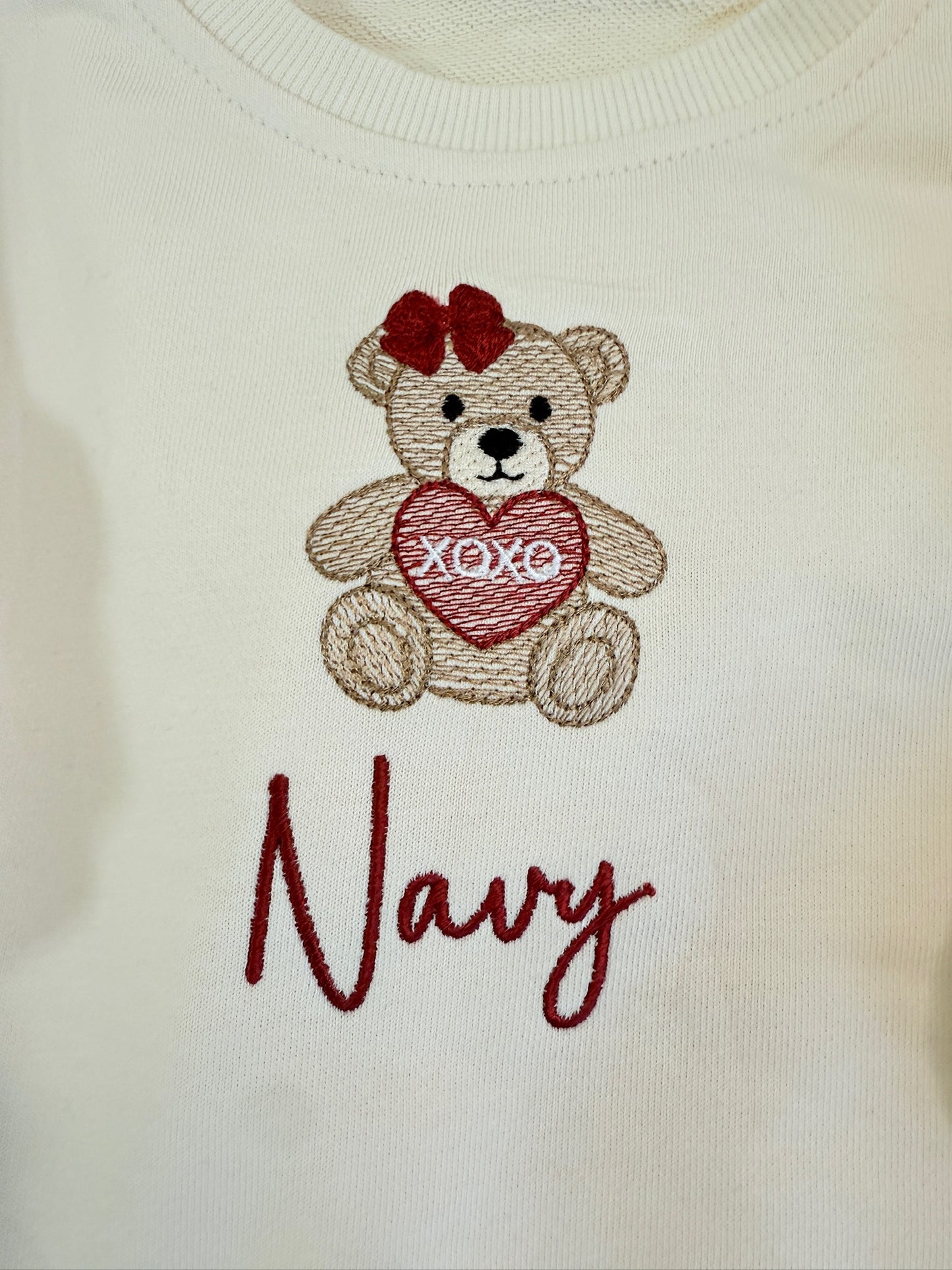 Custom Embroidered Valentine's Basket - More Colors