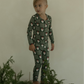Bamboo Two Piece Pajamas | Santa Checkerboard