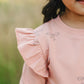 Pink Ribbon Ruffle French Terry Set