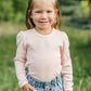 Pink Pointelle Long Sleeve Tee