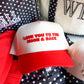Love you to the Moon - Red Vintage Trucker Hat