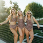 Women's Basic Bikini | Warm Brown Floral