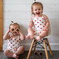Red White & Blue Tulip Ribbed Bamboo 2pc Tank Set