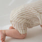 Tan Stripe Button Romper