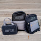 Black + Grey Colorblock Backpack PLAIN NO EMBROIDERY