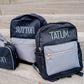 Black + Grey Colorblock Backpack PLAIN NO EMBROIDERY