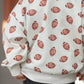 Football Print Cotton Crewneck Sweatshirt