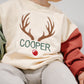 Individuell besticktes Weihnachts-Colorblock-Sweatshirt mit Rundhalsausschnitt