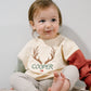 Individuell besticktes Weihnachts-Colorblock-Sweatshirt mit Rundhalsausschnitt