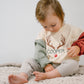 Individuell besticktes Weihnachts-Colorblock-Sweatshirt mit Rundhalsausschnitt