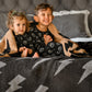 Black + Charcoal Bolt Cozy Blanket