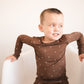 Two-Piece Pajama Set -  Brown Lightning