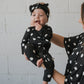 Bamboo Zip Pajamas | B&W Polka Dot