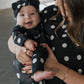 Bamboo Zip Pajamas | B&W Polka Dot