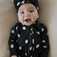 Bamboo Zip Pajamas | B&W Polka Dot