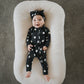 Bamboo Zip Pajamas | B&W Polka Dot