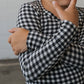 Bamboo Two Piece Pajamas | Black Gingham