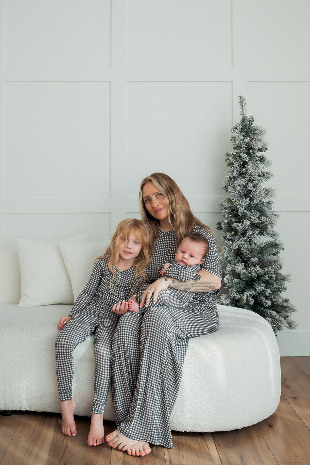 Bamboo Two Piece Pajamas | Green Gingham