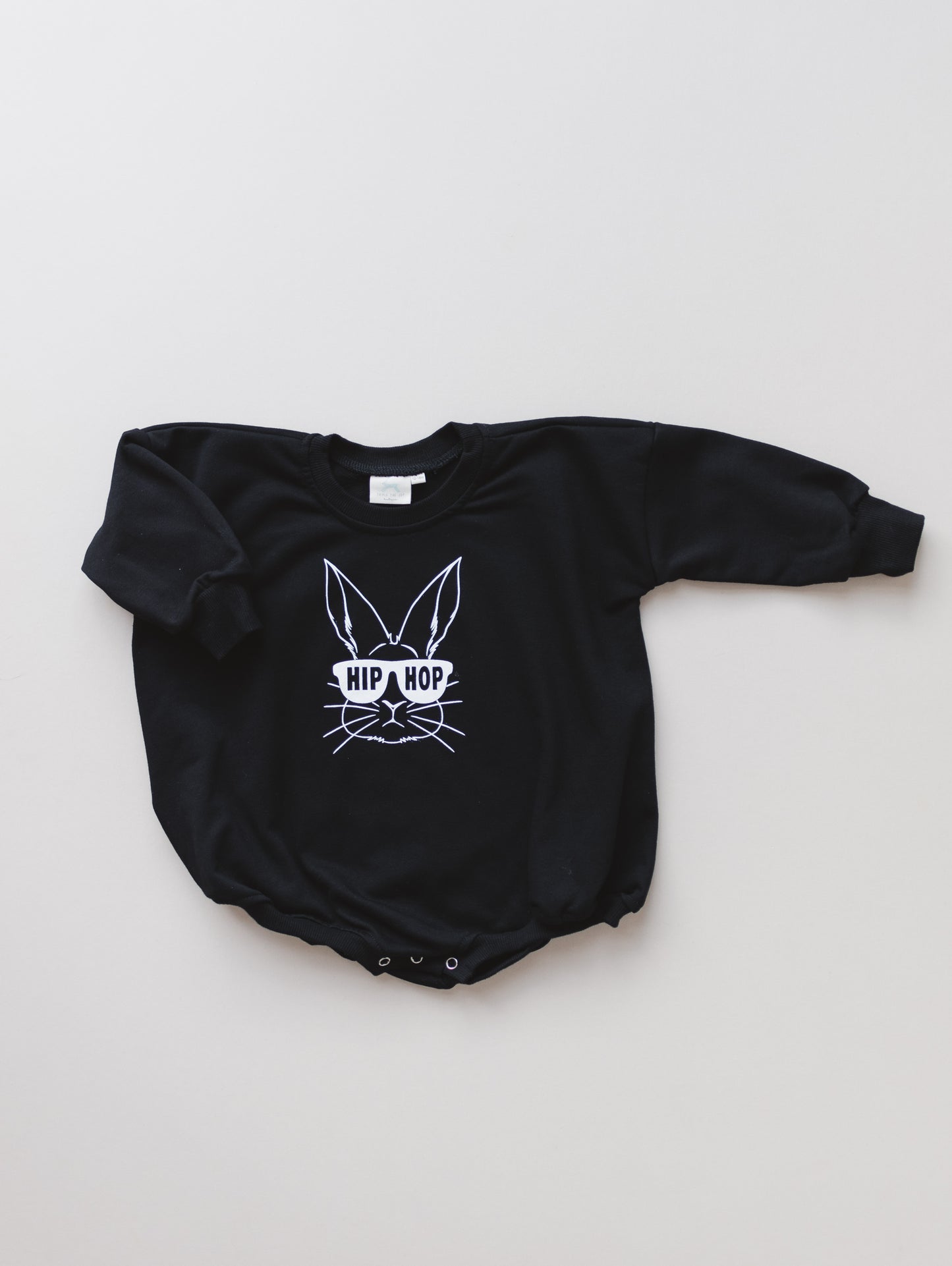 Hip Hop Bunny Easter Sweatshirt Romper