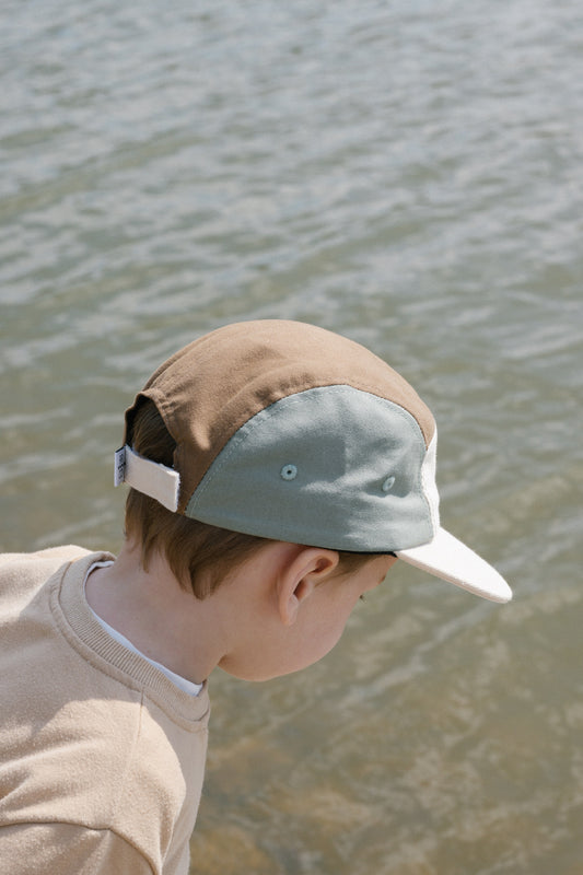 Cotton Five-Panel Hat in Coastline