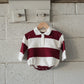 Rugby Sweatshirt Romper | Deep Cranberry