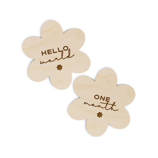 Boho Daisy Birth Milestone Cards