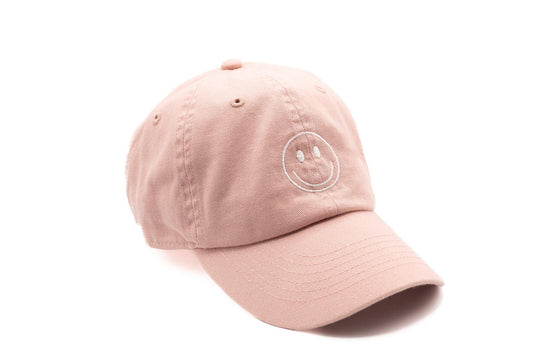 Dusty Rose Smiley Face Hat