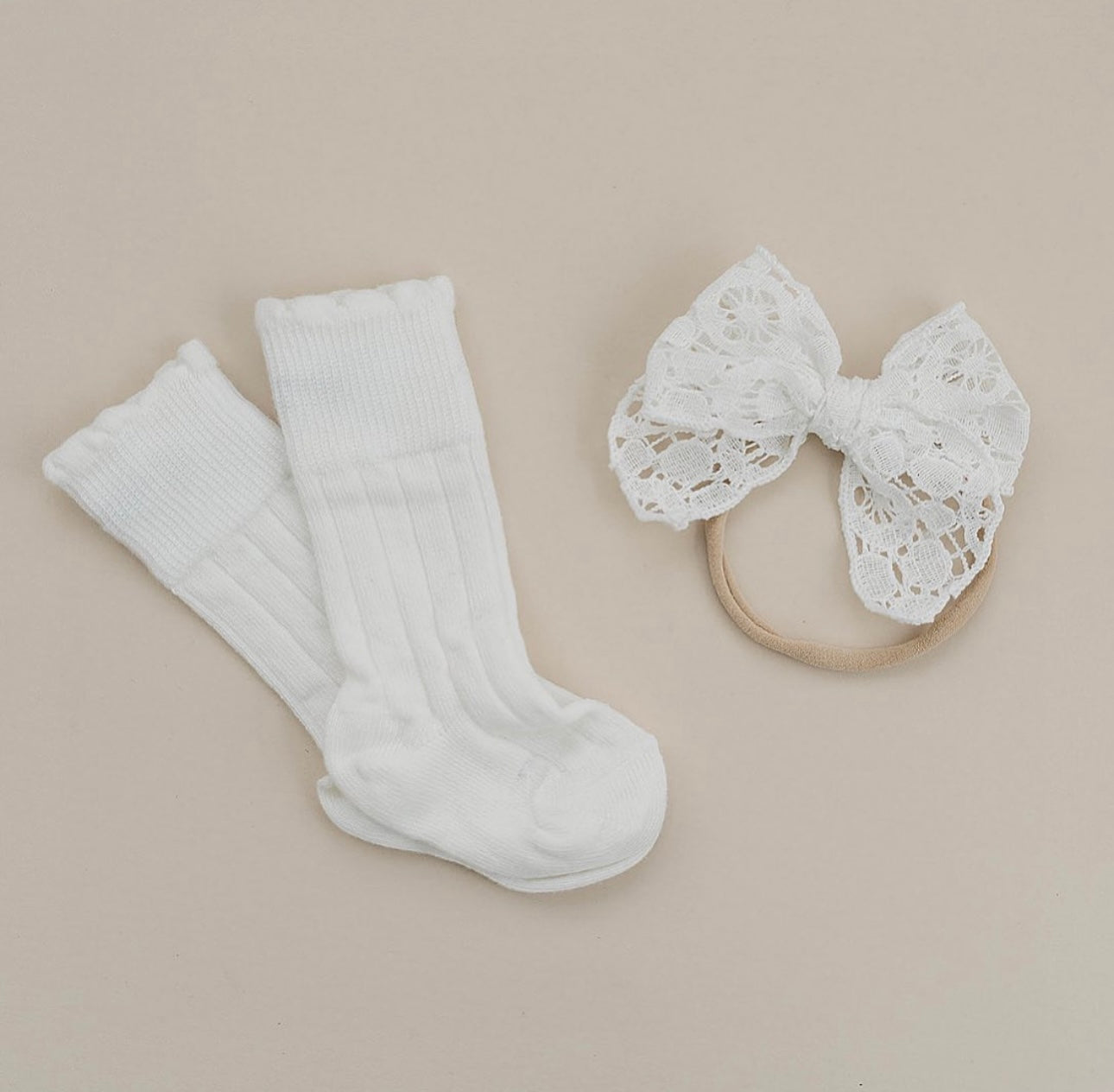 White Lace Bow