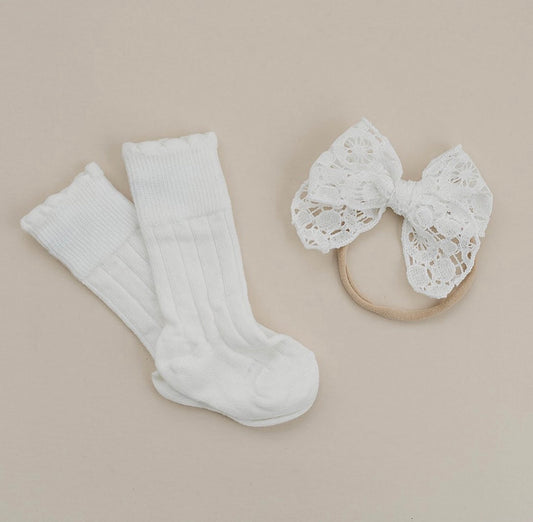 White Lace Bow