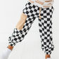 Checkered Black+White Cargo Joggers