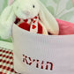 Custom Embroidered Valentine's Basket - More Colors