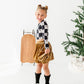 Checkered Bow | CROPPED Bow Back Long Sleeve Top