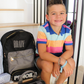 Black + Grey Colorblock Backpack PLAIN NO EMBROIDERY