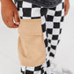 Checkered Black+White Cargo Joggers