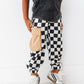 Checkered Black+White Cargo Joggers