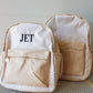 Tan Checkered Backpack