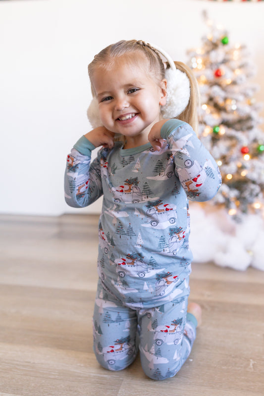 Cruisin‘ to Christmas – 2-teiliger Bambus-Pyjama