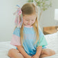 Custom Embroidered Colorblock Tee and Biker Shorts Set