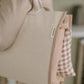 Organic Portable Bedding Set- Brown Gingham
