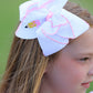 Back to School Yellow Pencil Bow Hair Clip 6.25 Inch