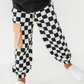 Checkered Black+White Cargo Joggers