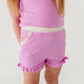 LAVENDER | Ruffle Tee + Shorts RIB SET