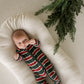 Bamboo Zip Pajamas | Holiday Stripe