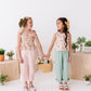 Vintage Blooms | Peplum + Crop Pants Set