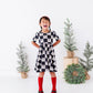 Checkered Bow | Scoop Back Dress