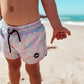 COPACABANA ~ NEON PALM LEAVES SWIM SHORTS
