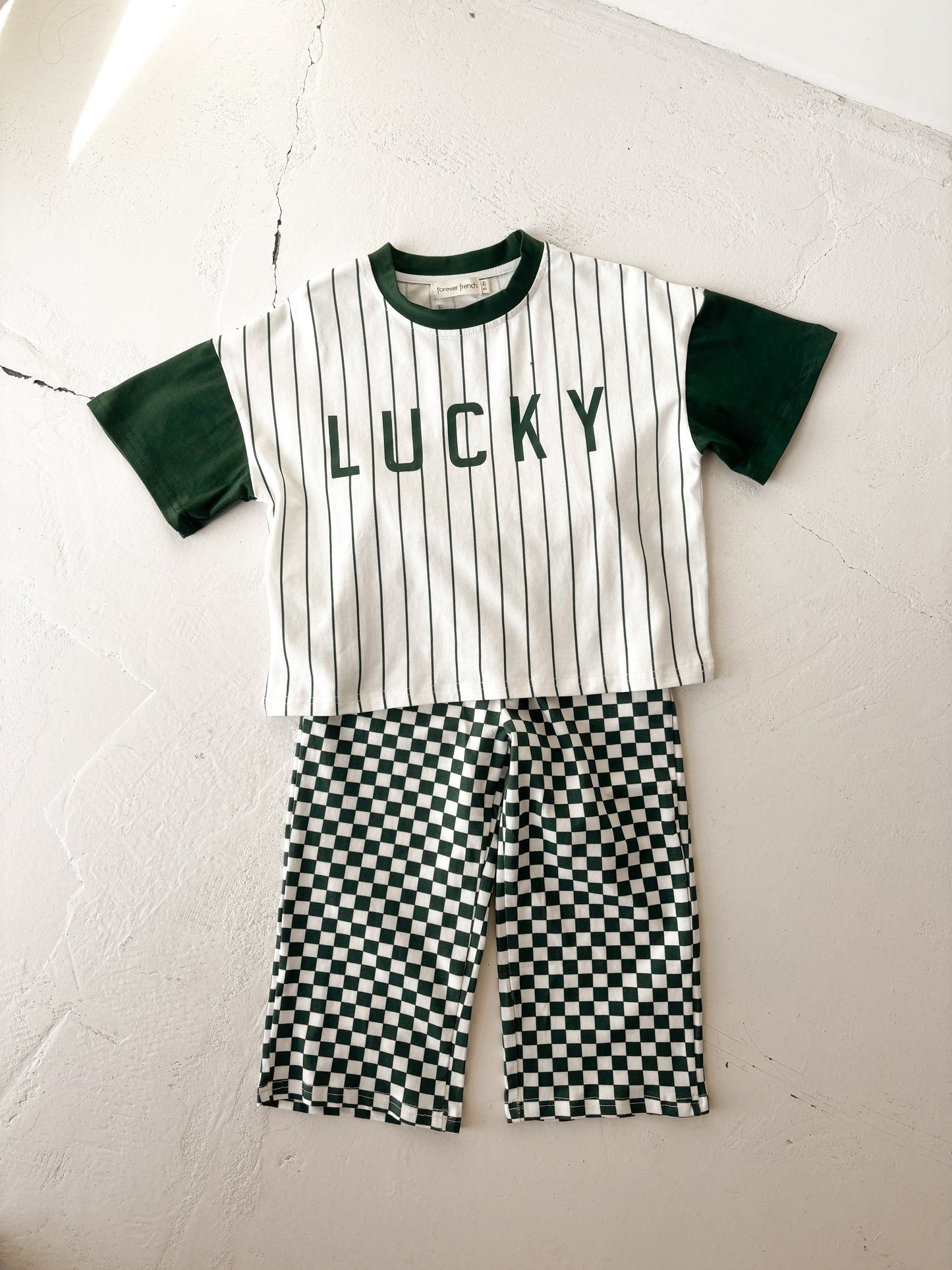 T-Shirt & Pant Set | Lucky Micro Check