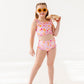 Leopard: Ruffle Bandeau TWO-PIECE