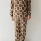 Pre-Teen Straight Leg Bamboo Pajamas | Gingerbread Checkerboard 2024